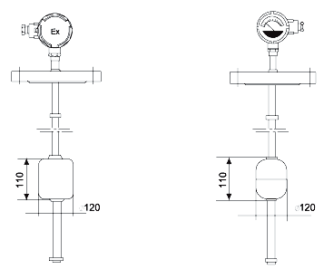 UHZ-50/S-UR/UB系列插入式磁性浮球液位变送器